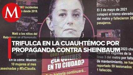 Hallan propaganda contra Sheinbaum en la Cuauhtémoc; Sandra Cuevas acusa detenciones ilegales
