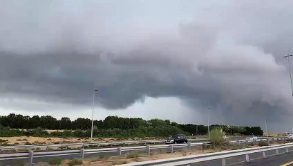 Rain clouds in Dubai