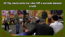 GF Vip, bacio serio tra i due VIP e succede davanti a tutti