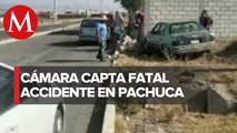 Automovilista arrolla a una familia en Pachuca, una menor murió