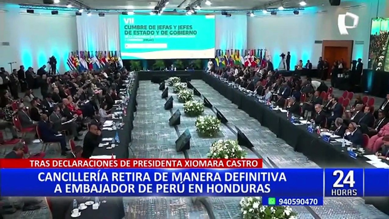 Perú retira a embajador en Honduras por “inacep...