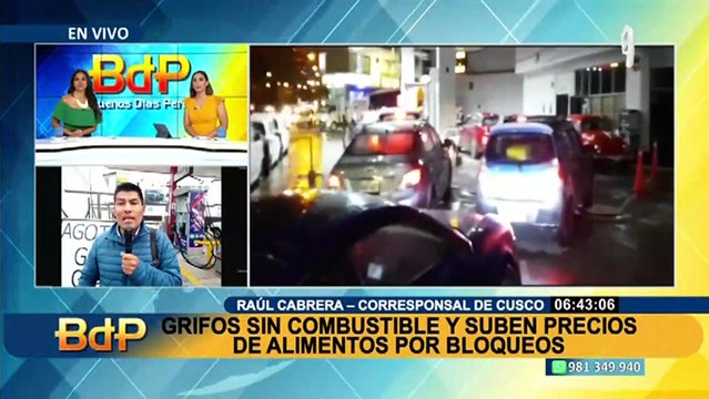Cusco: Grifos sin combustible y suben precios de alimentos por bloqueos