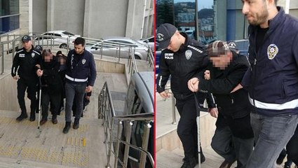 Fuhuş operasyonunda yakalanan 60 yaşındaki adam, bastonuyla güçlükle yürüdü