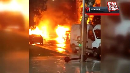 Zeytinburnu'nda doğalgaz borusu patladı