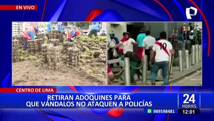 MML retira adoquines de manera preventiva en el Centro de Lima