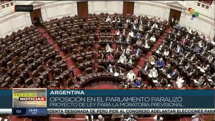 Oposición argentina frena proyecto de ley para la moratoria provisional