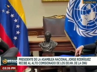 Pdte. de la AN Jorge Rodríguez sostiene encuentro con Alto Comisionado de la ONU, Volker Türk