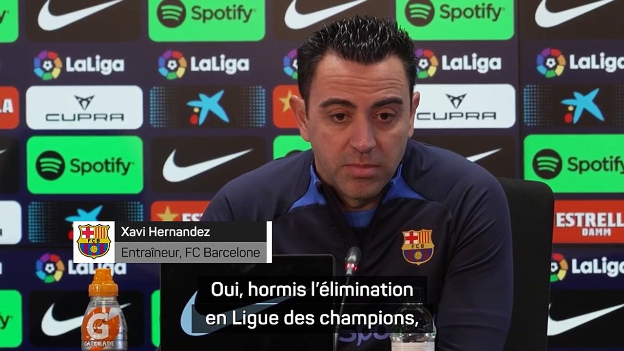 Barcelone - Xavi content de la saison malgré l'élimination en Ligue des champions