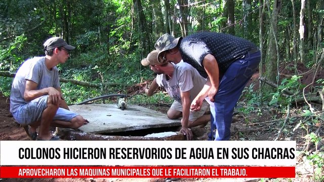 Colonos construyeron reservorios de agua en sus chacras