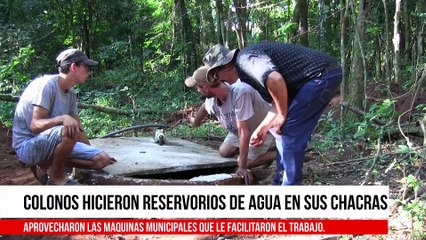 Colonos construyeron reservorios de agua en sus chacras