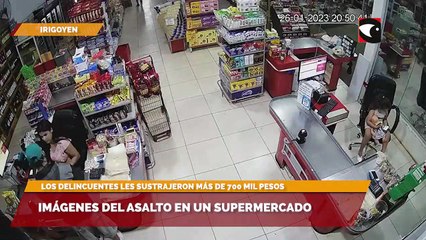 Imágenes del asalto en un supermercado