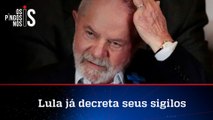Após criticar Bolsonaro, Lula impõe sigilo a dados sobre coquetel de posse