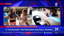 VMT: Delincuentes asaltan vecinos con cuchillos a bordo de motocicleta lineal