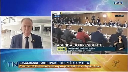Casagrande participa de reunião com Lula em Brasília
