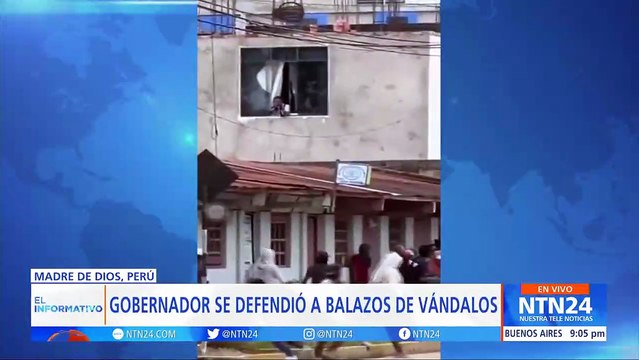 Video: Gobernador peruano disparó a manifestantes que intentaron quemar su casa