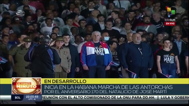 Cuba: Tradicional Marcha de las antorchas rinde homenaje a José Martí en su 170 aniversario