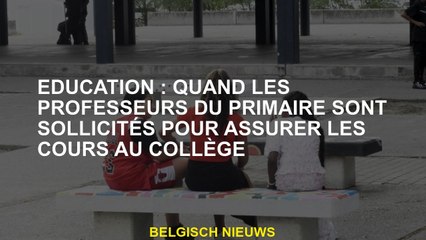 Éducation: lorsque les enseignants du primaire sont invités à dispenser des cours au collège