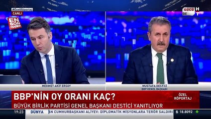 Mustafa Destici: BBP'nin yüzde 30'un üzerinde bir oy potansiyeli var