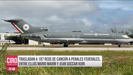 Download Video: Trasladan a 197 reos del penal de Cancún a penales federales; entre ellos Mario Marín