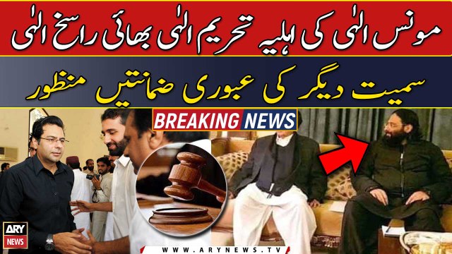 Moonis Elahi's wife Tehreem Elahi, brother Rasikh Elahi and others have been grants interim bail