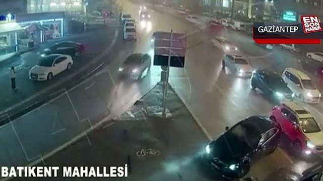 Gaziantep'te KGYS kameralarına yansıyan kazalar