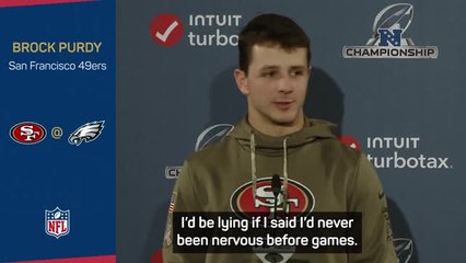 Rookie Brock Purdy feeling the nerves