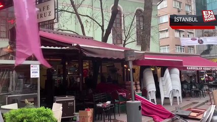 Beyoğlu'nda kafede baltalı saldırgan paniği