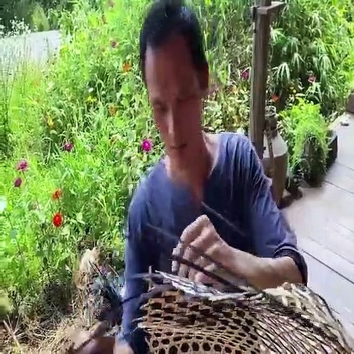 Bamboo strips umbrella