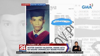 Dexter Santos Valenton, unang Aeta na naging criminology board passer | 24 Oras Weekend