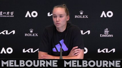 Open d'Australie 2023 - Elena Rybakina : "I would say the most challenging for me is to play against Aryna Sabalenka again, and yeah, get a win"