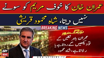 "Imran Khan ka khof Maryam ko sonay nahi deta...", Shah Mehmood Qureshi