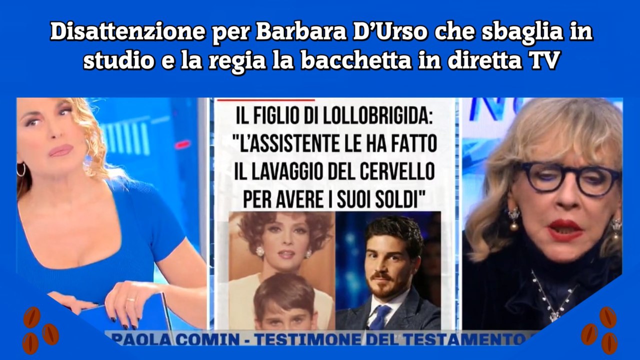 Disattenzione per Barbara D’Urso che sbaglia in studio e la regia la bacchetta in diretta TV
