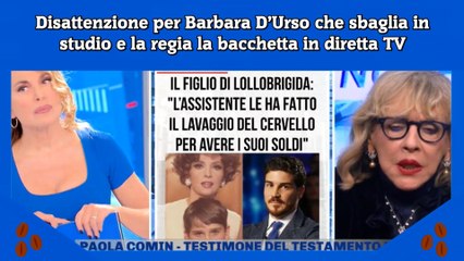 Disattenzione per Barbara D’Urso che sbaglia in studio e la regia la bacchetta in diretta TV