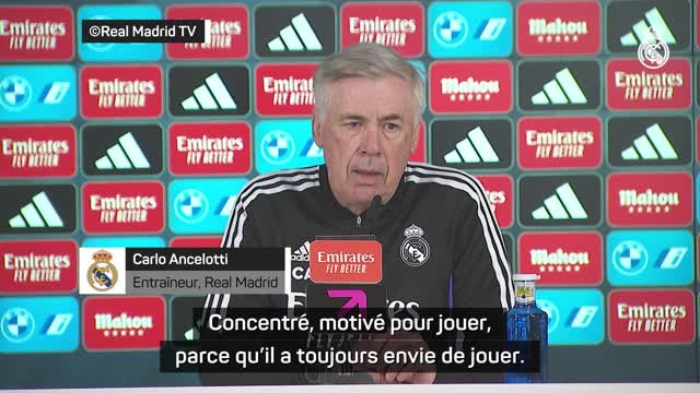 Real Madrid - Ancelotti : Vinicius est concentré, motivé