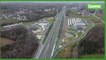Le Brabant wallon vu du ciel : L'aire de Service de Bierges-Nord / Wavre