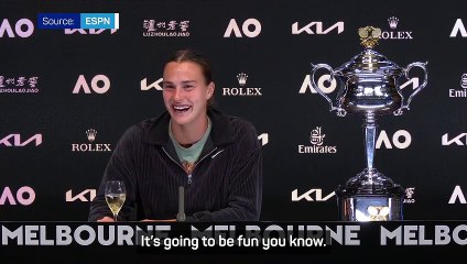 Champagne Sabalenka toasts 'best day of my life'