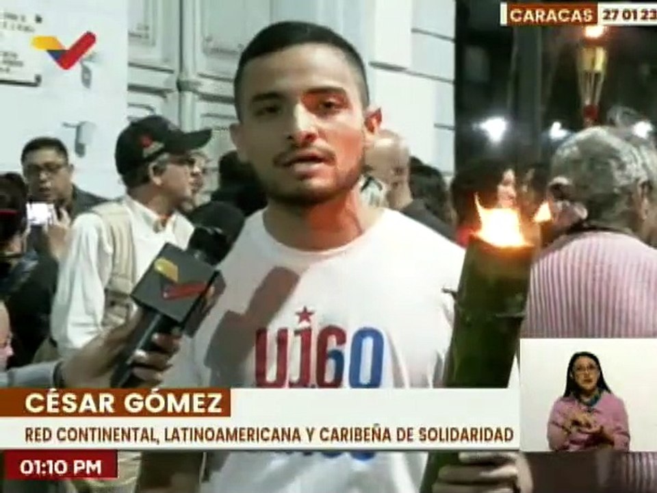 En Caracas celebran marcha de las antorchas para honrar al prócer cubano José Martí