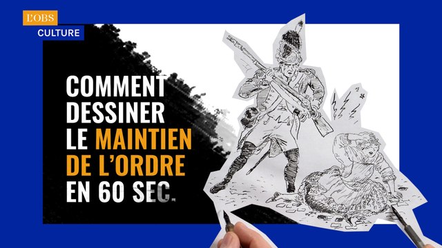 Le maintien de l'ordre, dessiné par Grouazel et Locard, auteurs de la BD Révolution