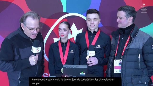 Pre Novice Pair Champions Interview - Skate Canada Challenge 2023 - Regina