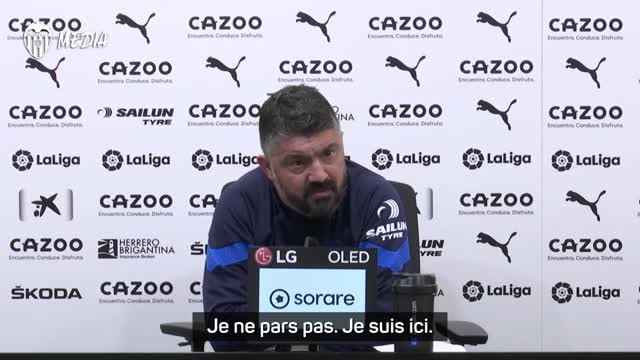 Valence - La grosse mise au point de Gattuso : Je ne pars pas, je suis ici