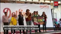 Delfina Gómez destaca la fortaleza de la militancia de Morena, PVEM y PT en Valle de Bravo