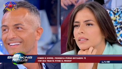 Uomini e Donne, Federica punge Riccardo: 'È  con Ida tirava fuori il peggio'