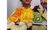 WIFEY'S FRUIT MUKBANG | Mangoes | Kiwi | Grapes | Apples | Banana | Oranges