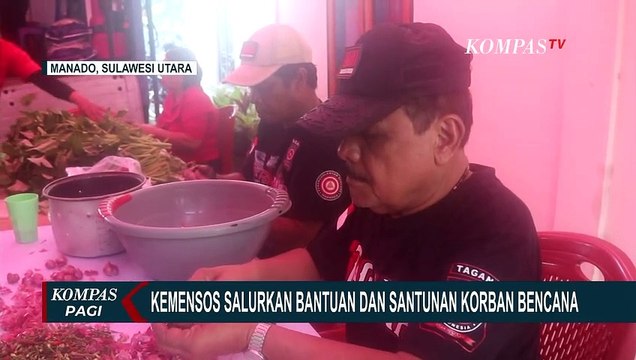 Kemensos Salurkan Bantuan Logistik dan Santunan Uang Rp15 Juta kepada Korban Meninggal Banjir Manado