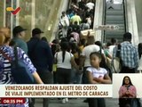 Usuarios del sistema Metro de Caracas calificaron positivamente el ajuste del costo del pasaje