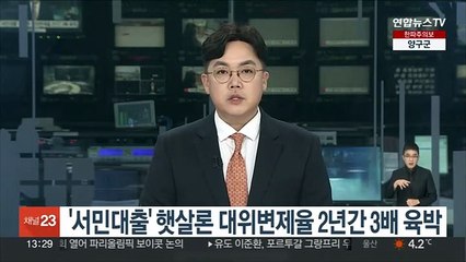 '서민대출' 햇살론 대위변제율 2년간 3배 육박