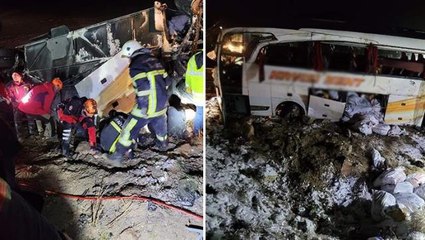 Yolcu otobüsü şarampole devrildi: 4 ölü, 24 yaralı