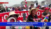 Centro de Lima: continúan manifestaciones contra el gobierno de Dina Bolaurte
