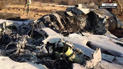Aircraft wreckage in India after military jets crash