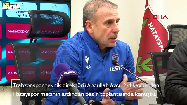 Trabzonspor Teknik Direktörü Abdullah Avcı: Çok sağlıklı bir gidişat değil